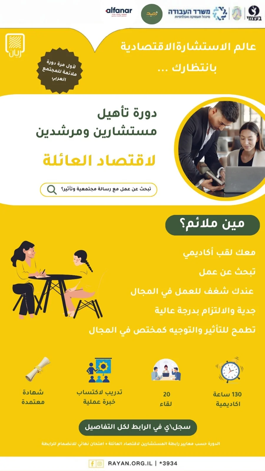 دورة تأهيل مستشارين ومرشدين لاقتصاد العائلة