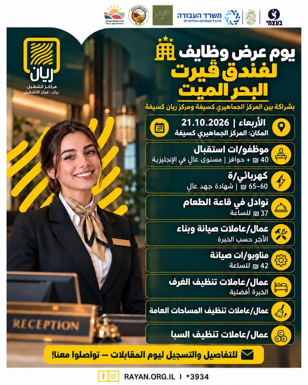فرص عمل في البحر الميت